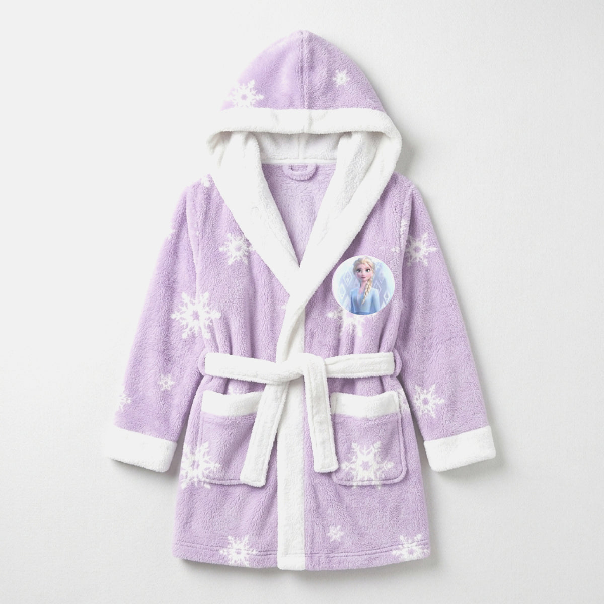 Disney Frozen Kinder Morgenmantel mit Applikationen für Badezimmer Reisen und Übernachtungen