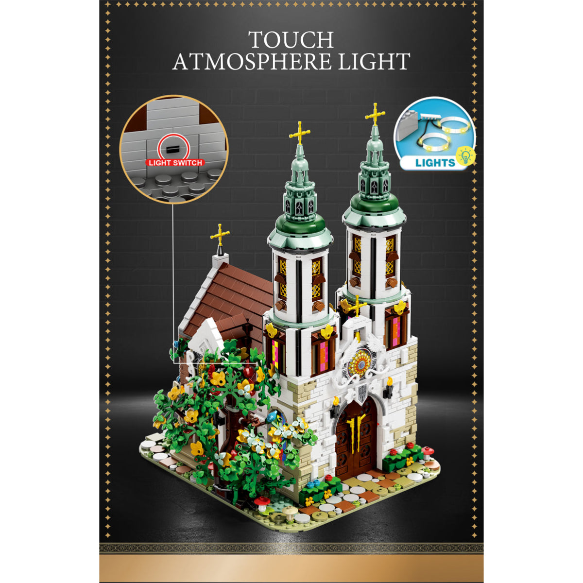 Reobrix 66023 St. Andrew’s Church Klemmbaustein Kirche 3306 Teile ab 14