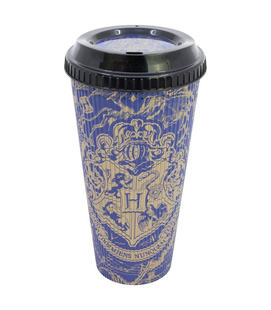 Harry Potter Trinkbecher 790 ml mit strukturierter Oberfläche und Deckel für unterwegs