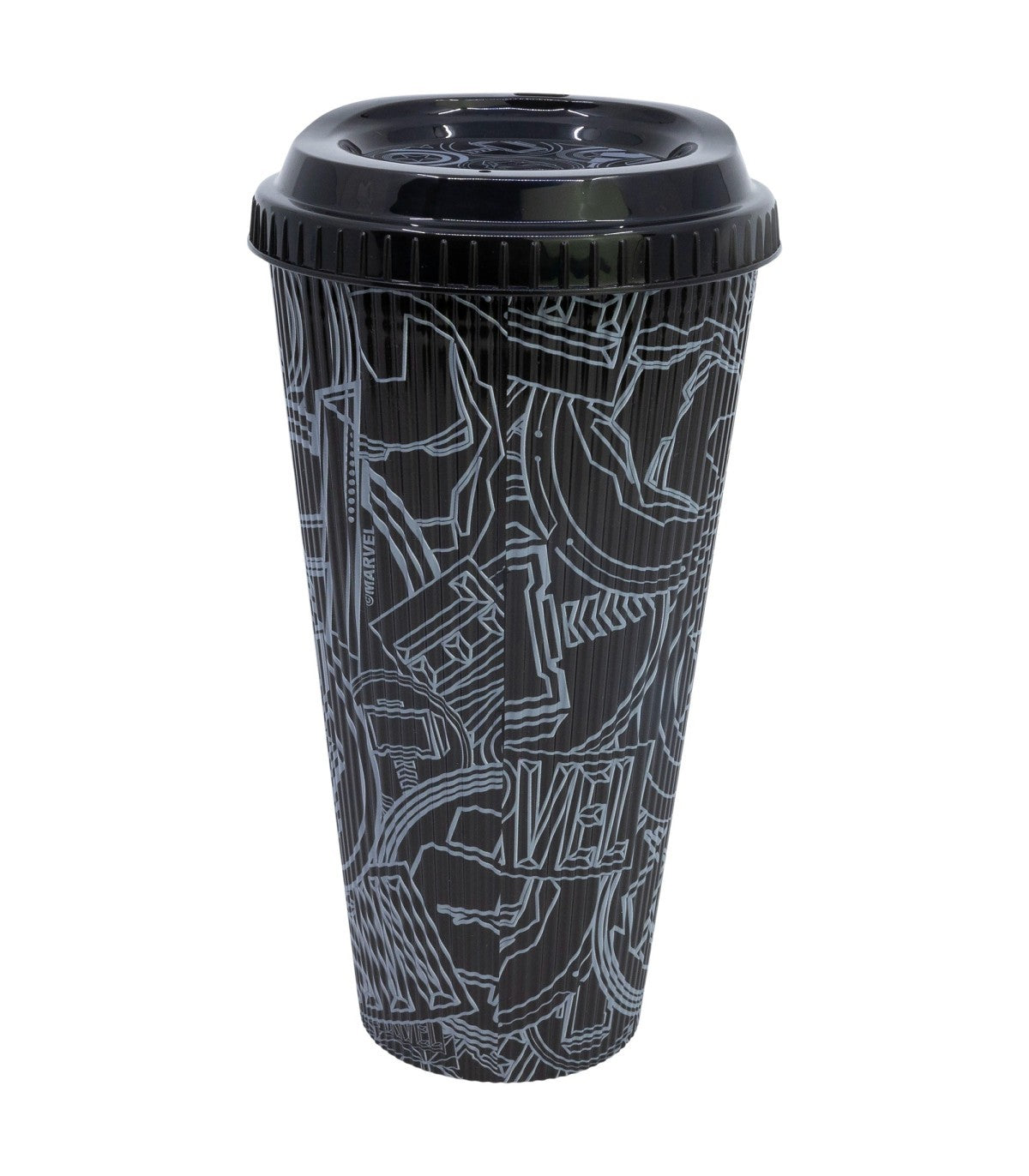 Marvel Golden Treasure Trinkbecher 790 ml mit strukturierter Oberfläche und Deckel für unterwegs