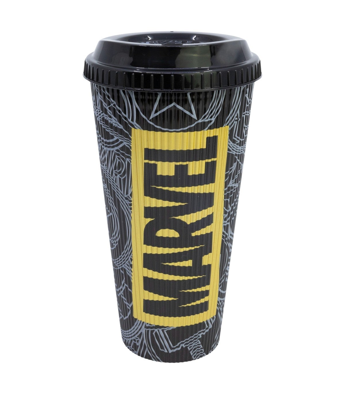Marvel Golden Treasure Trinkbecher 790 ml mit strukturierter Oberfläche und Deckel für unterwegs