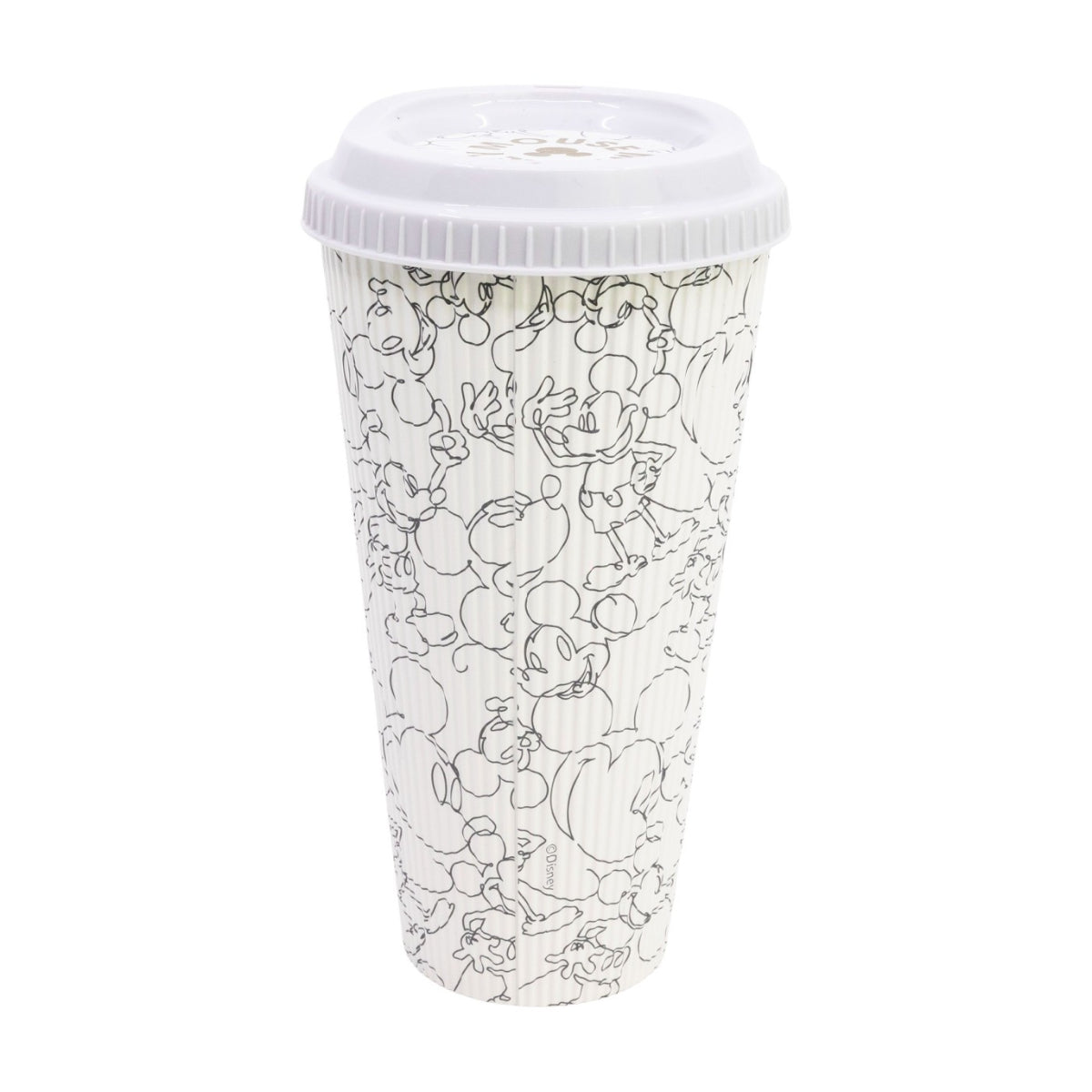 Disney Mickey Mouse Golden Treasure Trinkbecher 790 ml mit strukturierter Oberfläche und Deckel für unterwegs