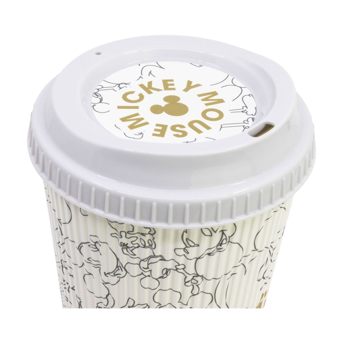 Disney Mickey Mouse Golden Treasure Trinkbecher 790 ml mit strukturierter Oberfläche und Deckel für unterwegs