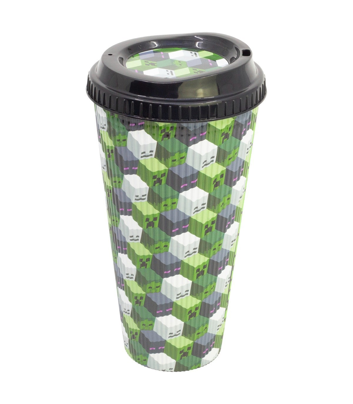 Minecraft Golden Treasure Trinkbecher 790 ml mit strukturierter Oberfläche und Deckel für unterwegs