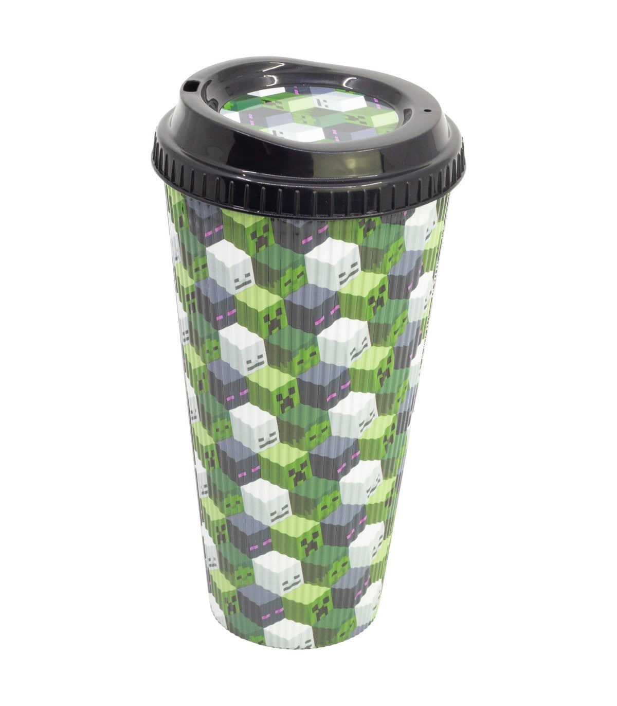 Minecraft Golden Treasure Trinkbecher 790 ml mit strukturierter Oberfläche und Deckel für unterwegs