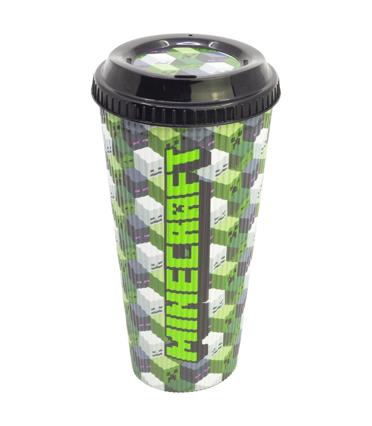 Minecraft Golden Treasure Trinkbecher 790 ml mit strukturierter Oberfläche und Deckel für unterwegs