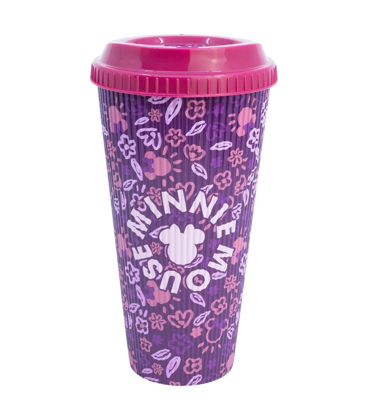 Disney Minnie Mouse Golden Treasure Trinkbecher 790 ml mit strukturierter Oberfläche und Deckel für unterwegs