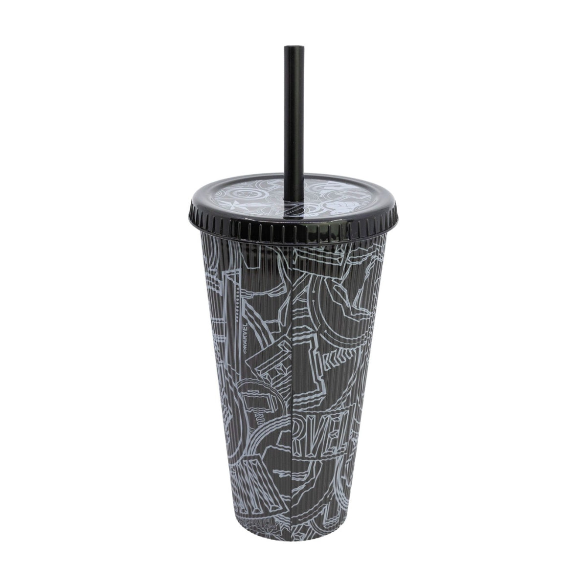 Marvel Golden Treasure Trinkbecher 790 ml mit strukturierter Oberfläche und Deckel für unterwegs