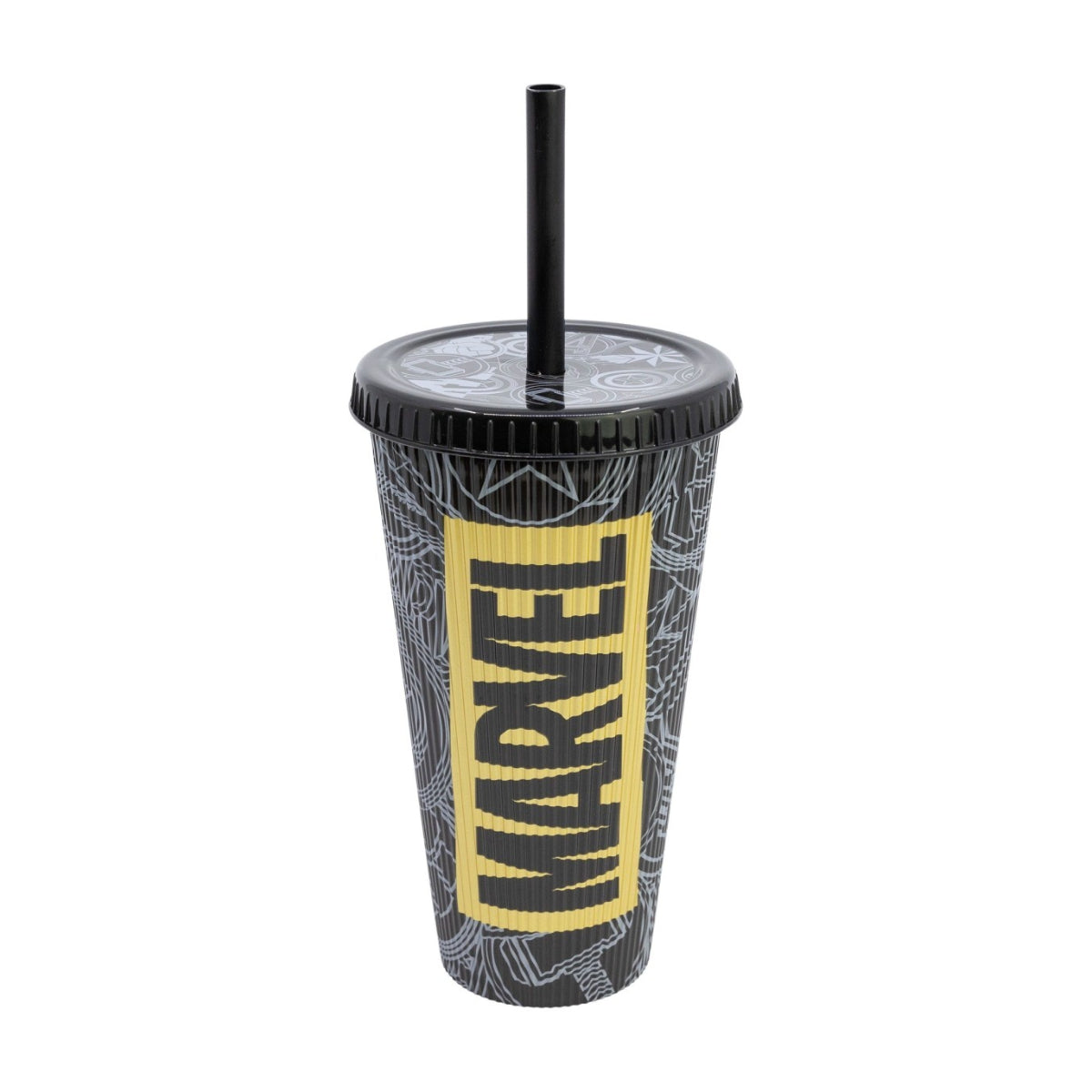 Marvel Golden Treasure Trinkbecher 790 ml mit strukturierter Oberfläche und Deckel für unterwegs