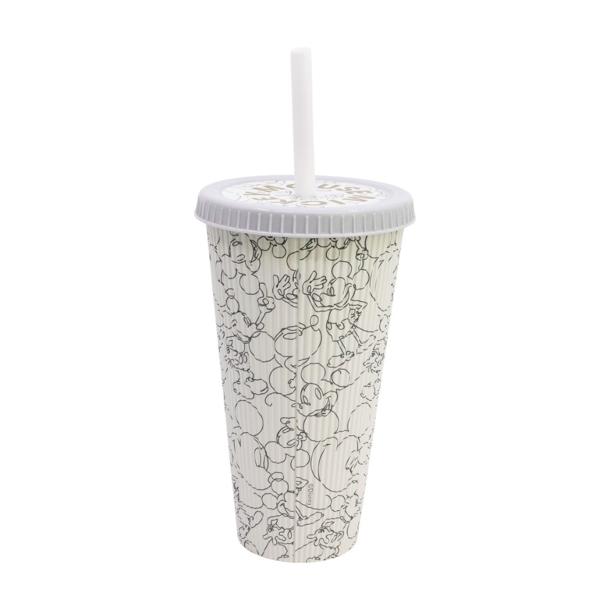Disney Mickey Mouse Golden Treasure Trinkbecher 790 ml mit strukturierter Oberfläche und Deckel für unterwegs