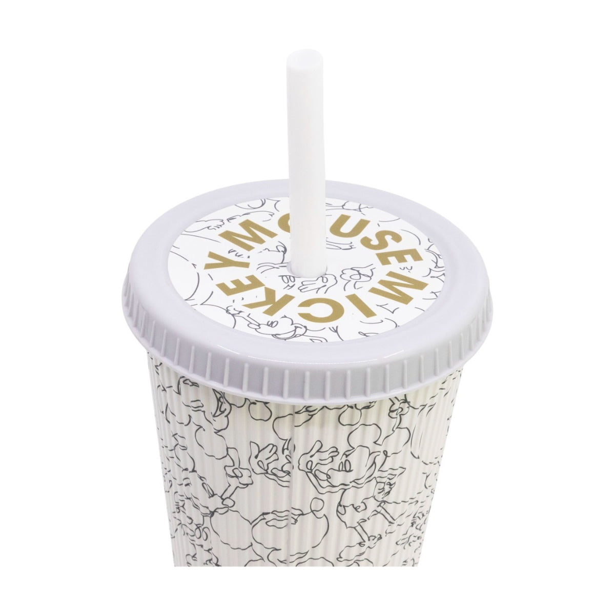 Disney Mickey Mouse Golden Treasure Trinkbecher 790 ml mit strukturierter Oberfläche und Deckel für unterwegs
