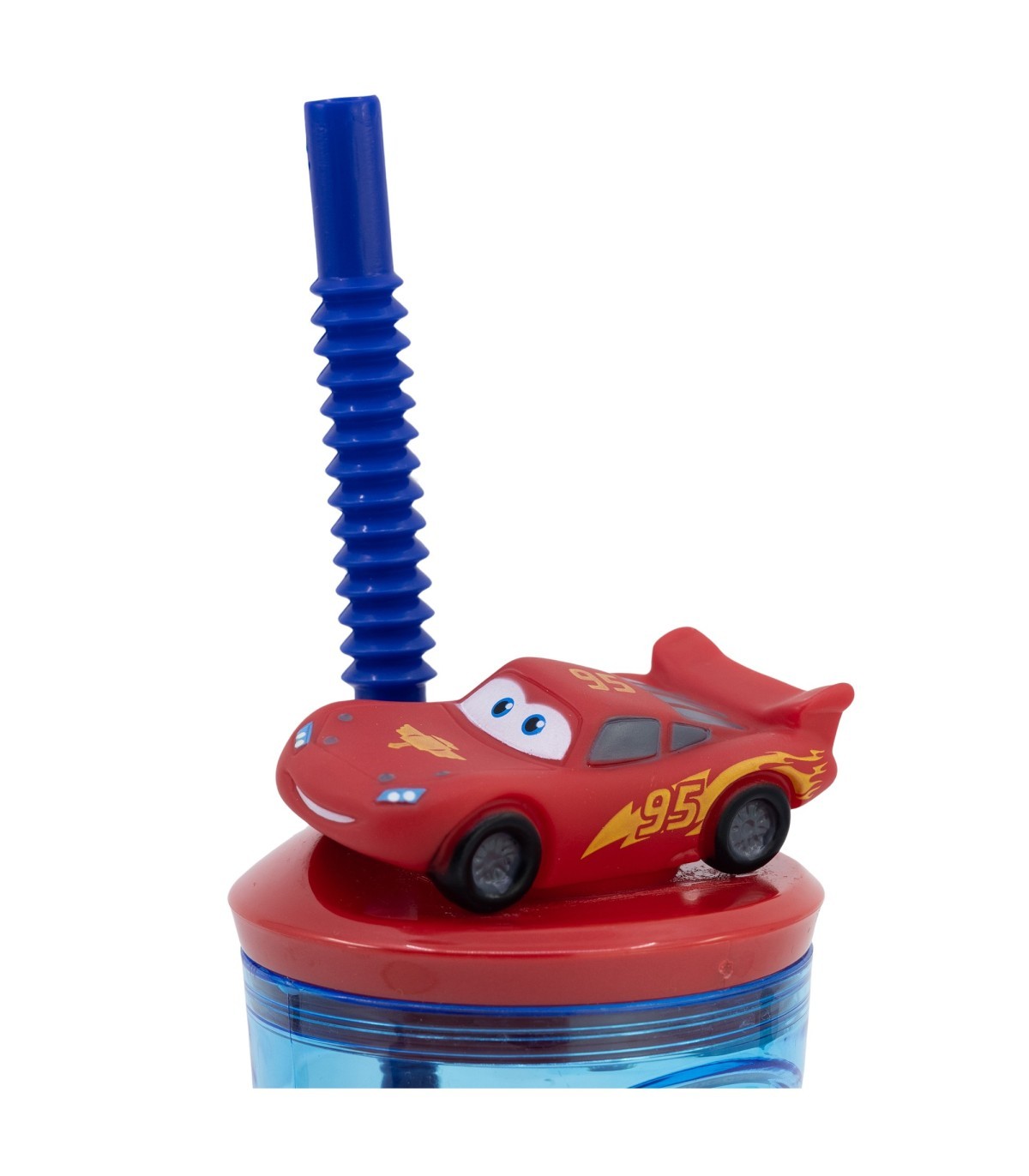 Disney Cars Becher mit Strohhalm 360 ml Kinder Trinkbecher mit 3D Figur und Deckel