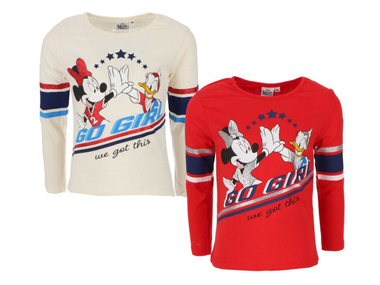 Disney Minnie Mouse Kinder Langarmshirt Stylisches und komfortables Shirt für Mädchen