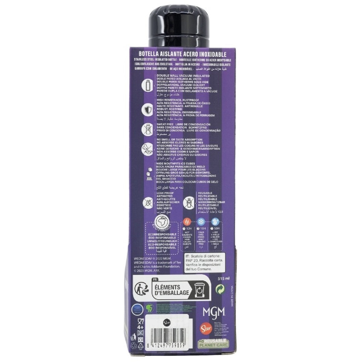 Wednesday Isolierte Edelstahl Trinkflasche Thermotrinkflasche 515 ml