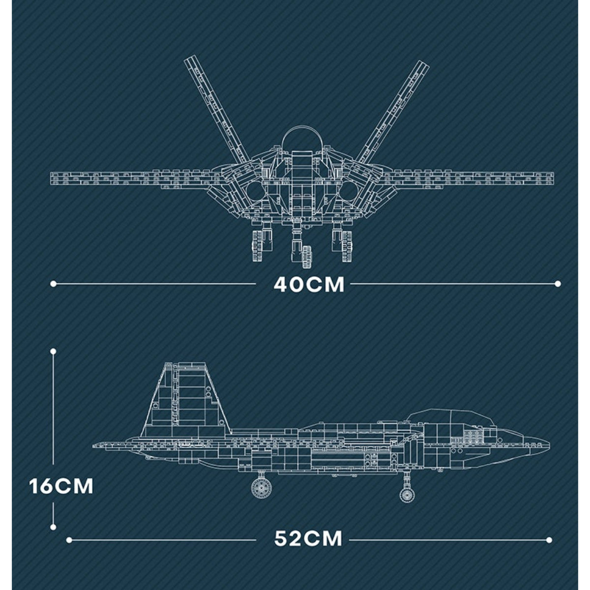 Reobrix 33020 Kampfjet 1837 Teile 52 cm ab 14