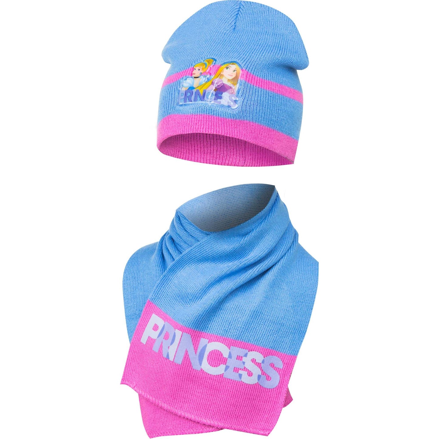 Disney Princess Set mit Mütze und Schal für Kinder Winterausstattung