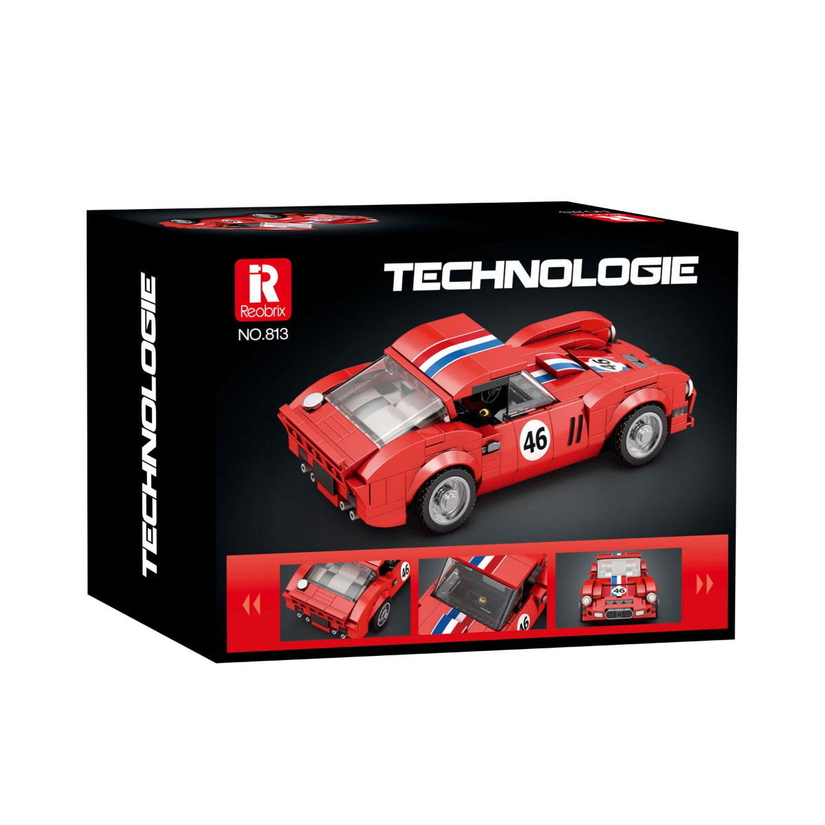 Reobrix 813 Rennwagen 1:24 Klemmbaustein Auto 320 Teile ab 14