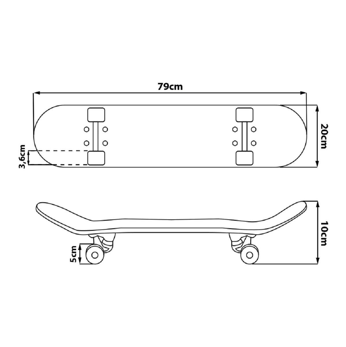 Disney Frozen Big Skateboard – Robustes 9-Schichten Ahornholz
