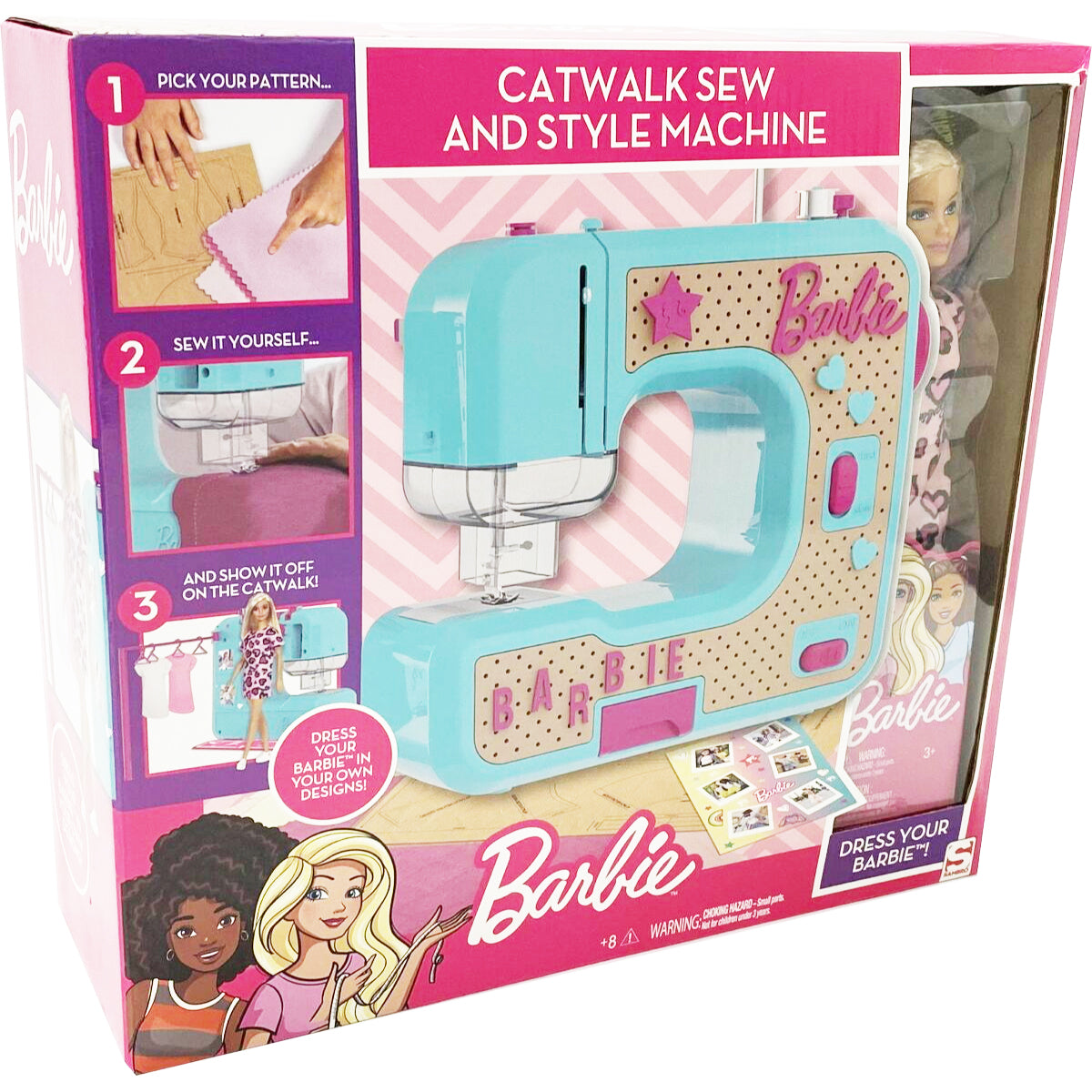 Barbie Nähset mit funktionierender Maschine für eigene Outfits