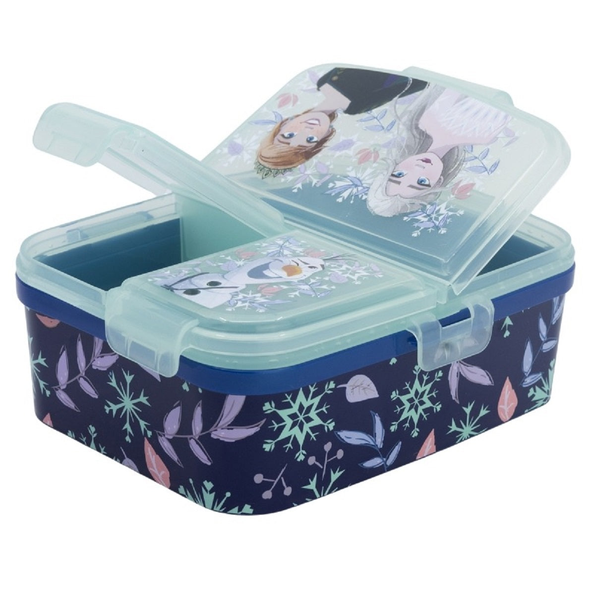 Disney Frozen Kinder Brotdose XL – Lunchbox mit 3 Fächern & tollem Design