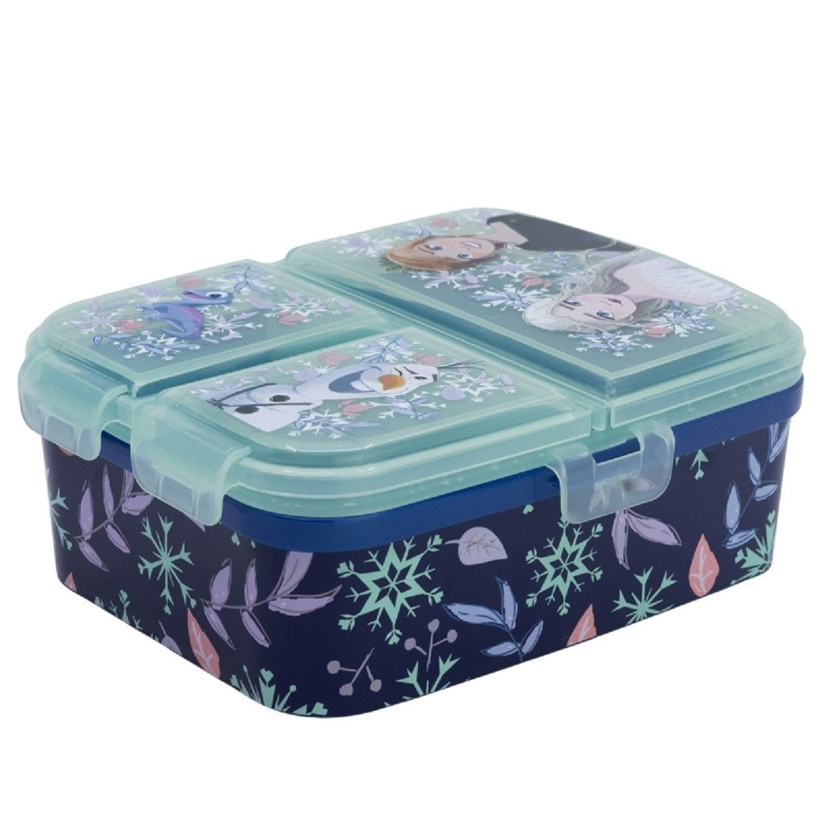 Disney Frozen Kinder Brotdose XL – Lunchbox mit 3 Fächern & tollem Design