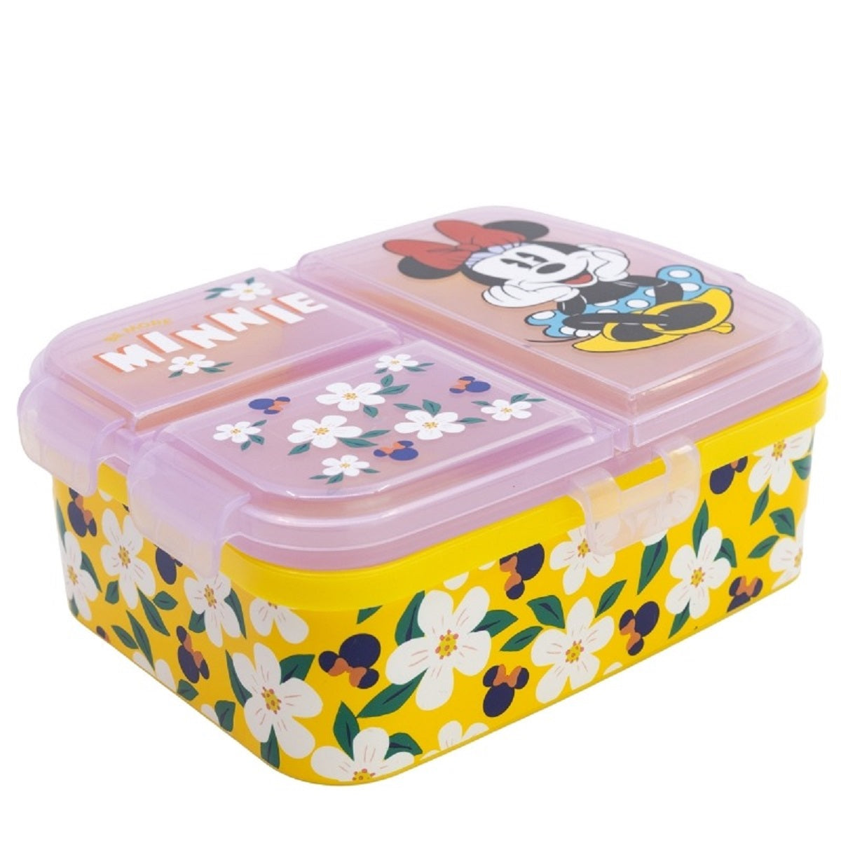 Disney Minnie Mouse Kinder Brotdose XL – Lunchbox mit 3 Fächern & tollem Design
