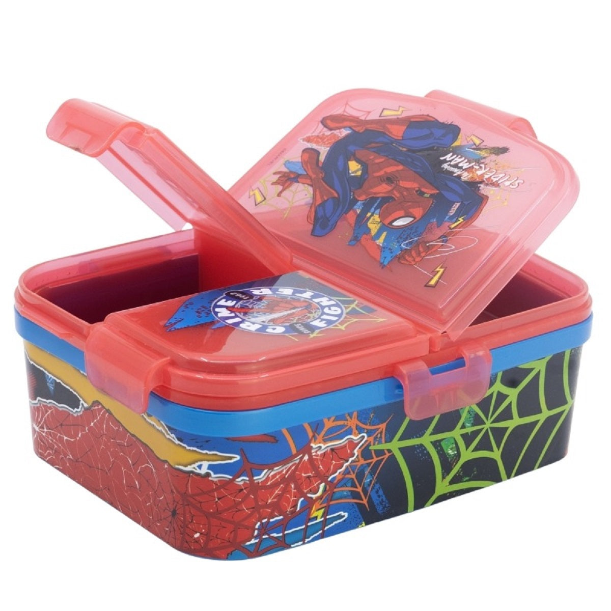 Spiderman Kinder Brotdose XL – Lunchbox mit 3 Fächern & tollem Design