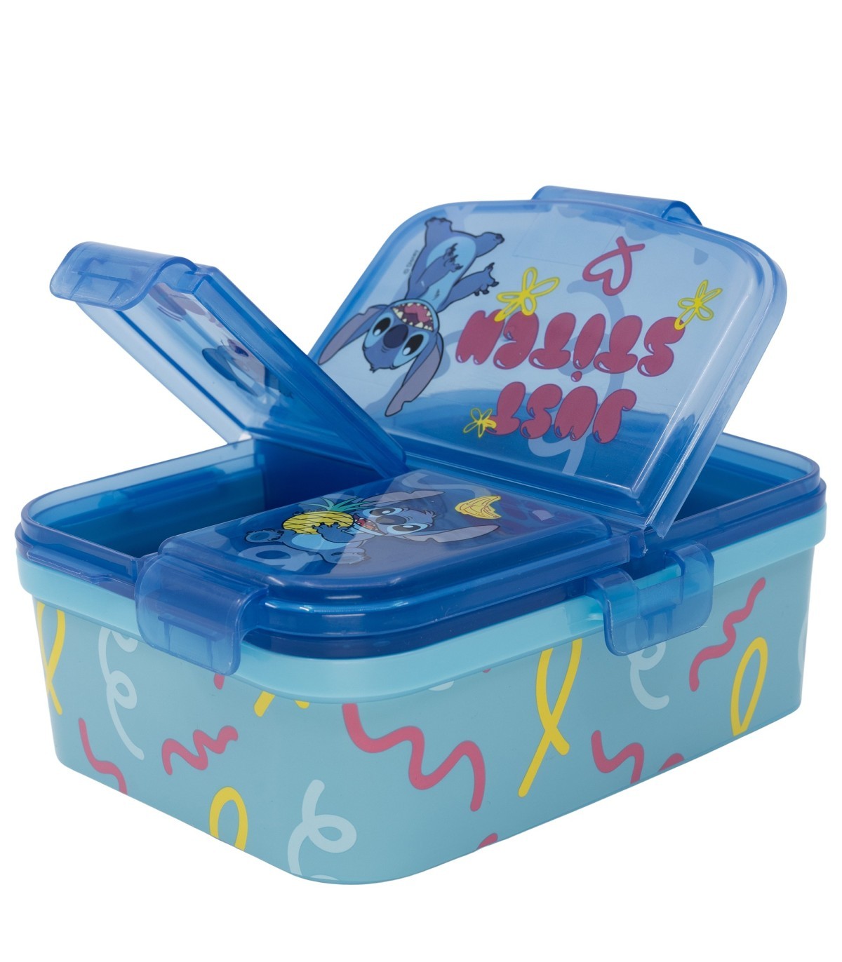 Disney Lilo & Stitch Lunchbox Kinder Brotdose mit 3 Fächern Pausenbox