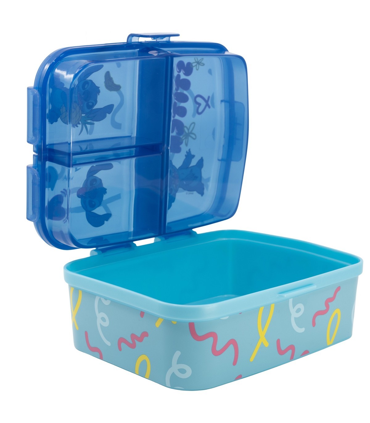 Disney Lilo & Stitch Lunchbox Kinder Brotdose mit 3 Fächern Pausenbox