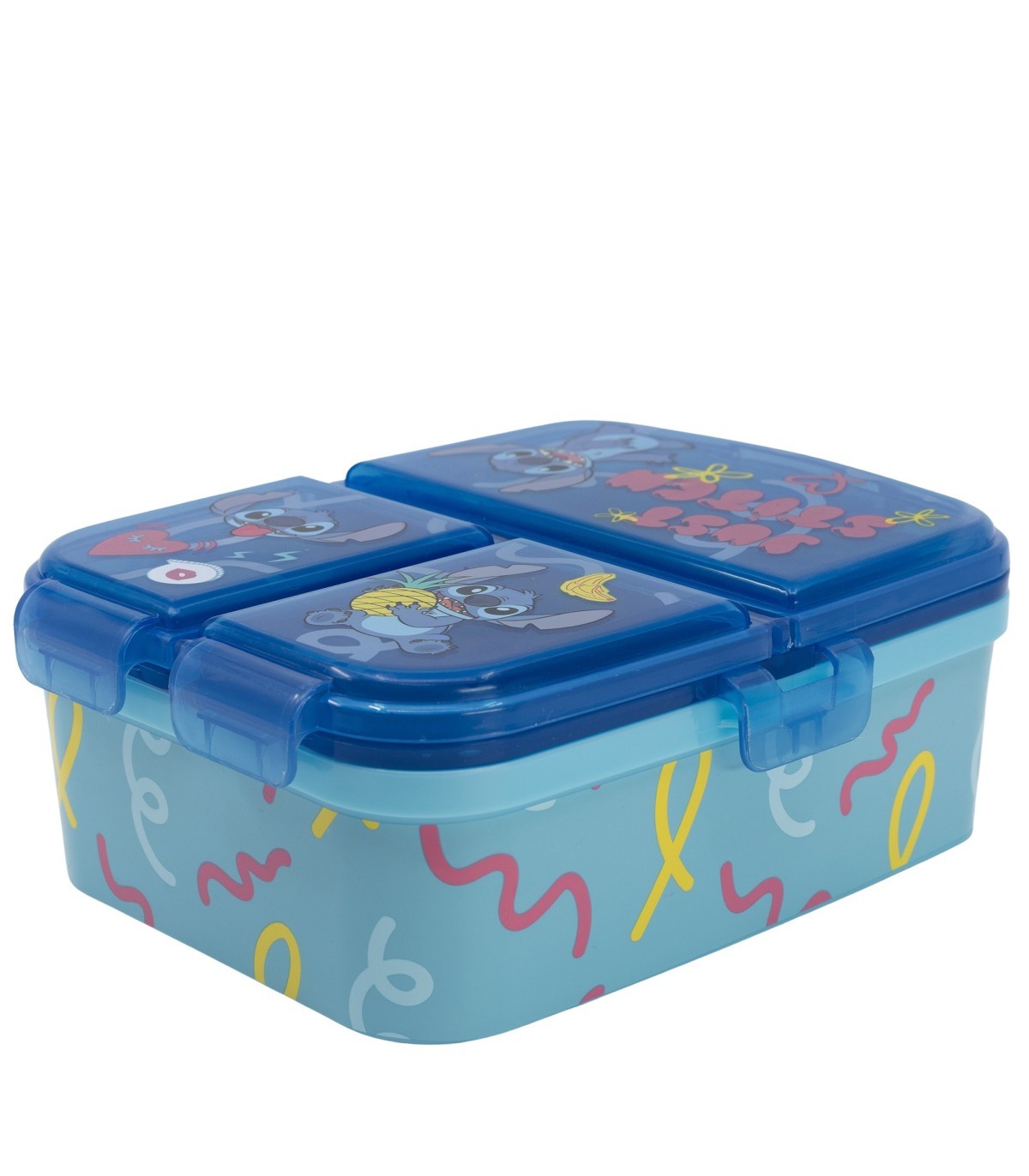 Disney Lilo & Stitch Lunchbox Kinder Brotdose mit 3 Fächern Pausenbox