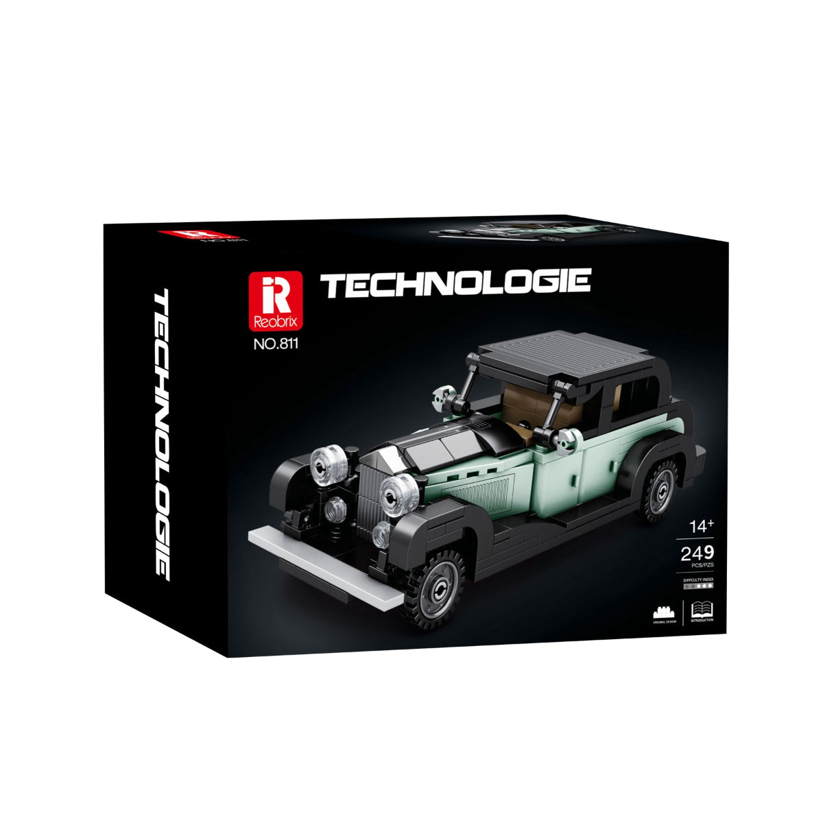 Reobrix 811 Oldtimer 1:24 Klemmbaustein Auto 249 Teile ab 14