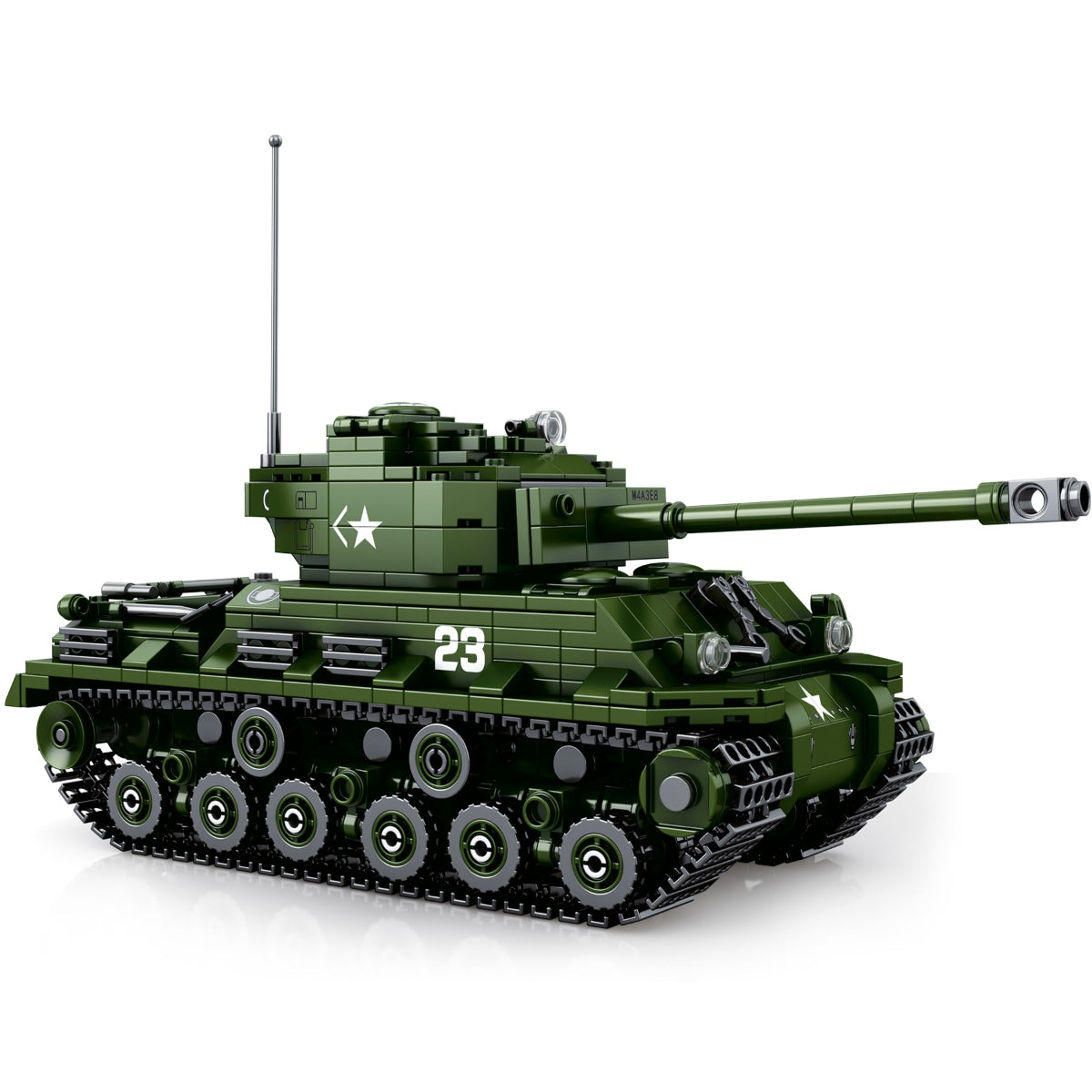 Reobrix World of Tanks Sherman Kettenfahrzeug 1:30 Klemmbaustein Set 836
