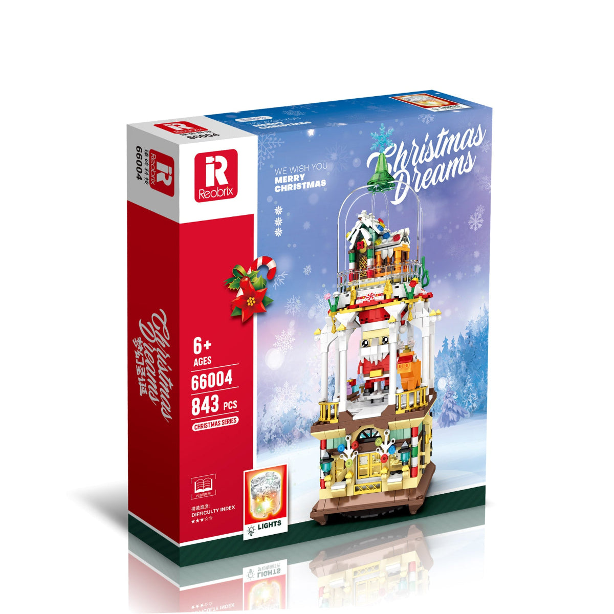 Reobrix 66004 Christmas Fantasies Weihnachtsdorf Klemmbaustein 843 Teile ab 14