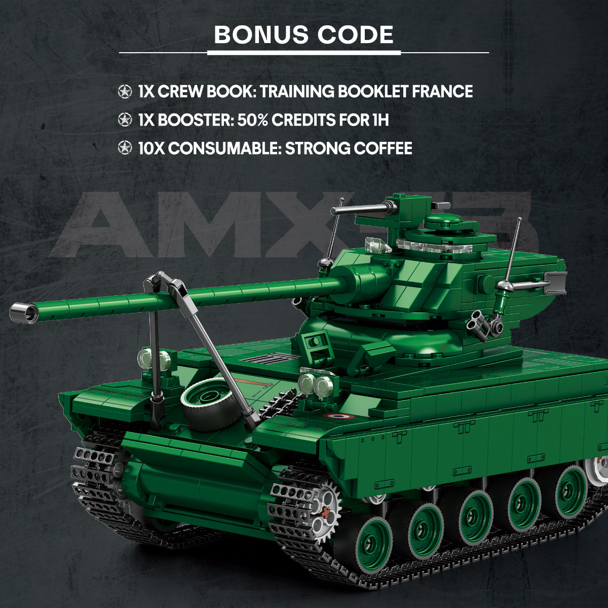 Reobrix 77033 AMX 13 Panzer Klemmbaustein Set 1037 Teile ab 14