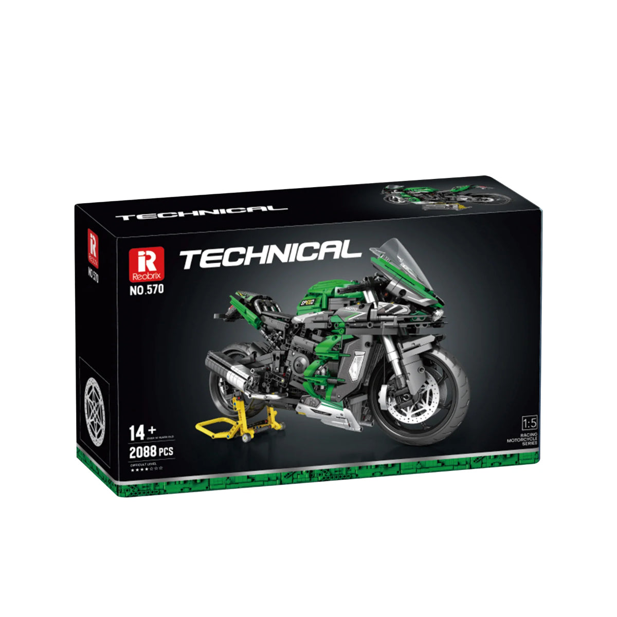 Reobrix 570 Motorrad 1:5 Klemmbaustein 2088 Teile ab 14
