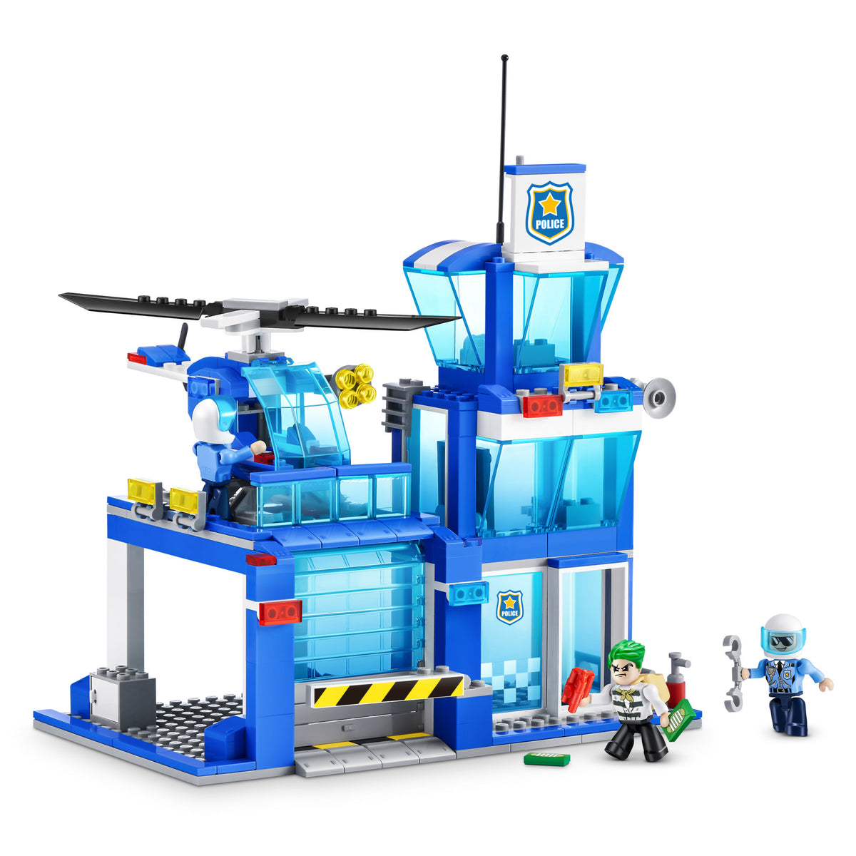 Zuru Max City Police Station 321 Teile Spielset für Kinder mit Polizeiwache und Autos